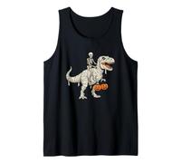 Scheletro Che cavalca la Mummia Dinosauro T Rex Zucca Divertente per Canotta