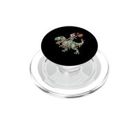 Scheletro che cavalca la mummia dinosauro T-Rex zucca Halloween PopSockets PopGrip per MagSafe