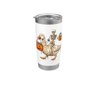 Scheletro che cavalca la mummia oca spettrale Halloween trucco o scherzetto Bicchiere termico in acciaio inox doppia parete
