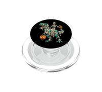 Scheletro che cavalca la mummia T-Rex Spooky Halloween Dolcetto O scher PopSockets PopGrip per MagSafe