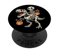 Scheletro che cavalca lo scheletro T-Rex PopSockets PopGrip Adesivo