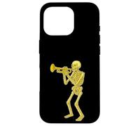 Scheletro che suona la tromba - Orchestra della banda musicale Custodia per iPhone 16 Pro