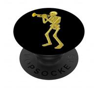 Scheletro che suona la tromba - Orchestra della banda musicale PopSockets PopGrip Adesivo