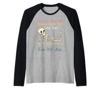 Scheletro Come si dorme di notte sapendo che alle persone non piace Maglia con Maniche Raglan