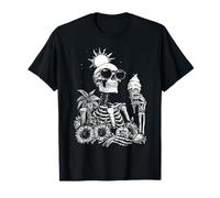 Scheletro con Occhiali da Sole Ice Cream Gothic Summer Summerween Maglietta