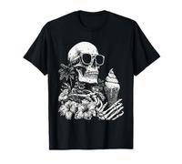 Scheletro con Occhiali da Sole Ice Cream Gothic Summer Summerween Maglietta