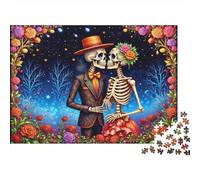scheletro coppia romantico Puzzle 1000 Pezzi Regali Per Gli Amanti E Gli Amici Coppia scheletro Arte romantica Giochi Educativo Sfida Regalo Intrattenimento Creativo Erwachsene Kinder