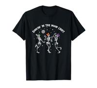 Scheletro Danzante inquietante e spettrale di Halloween Design Bone Maglietta