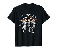 Scheletro Danzante inquietante e spettrale di Halloween Design Boo Bash Maglietta