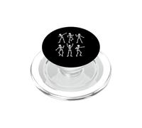 Scheletro danzante Pazzo Posa Skelet Danza Halloween Ragazzi PopSockets PopGrip per MagSafe