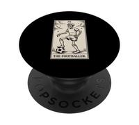 Scheletro dei tarocchi del calciatore con grafica vintage PopSockets PopGrip Adesivo