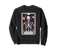 Scheletro del Diavolo Tarocchi Divertente Halloween Felpa