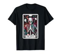 Scheletro del Diavolo Tarocchi Divertente Halloween Maglietta