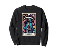 Scheletro della Morte Tarocchi Carta Tristo Mietitore Divertente Halloween Felpa