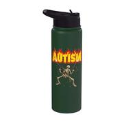 Scheletro di autismo divertente Stainless Steel Insulated Water Bottle