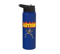 Scheletro di autismo divertente Stainless Steel Insulated Water Bottle