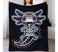 Scheletro di axolotl Peluche Coperte Copriletto Leggero Regalo Con 3D Stampa Coperta Per Divano Per Ragazzi Divano Letto Per Adulti Bambini Regali Divertenti Design Originale 60x80inch(150x200cm)