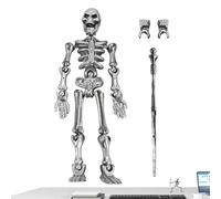 Scheletro Di Figura D'azione - Modello Scheletrico Possibile | Figura Decorativa Modell Craft, Scheletri Horror Da Collezionare, Assemblaggio Completo Del Corpo Flessibile Per La Libreria D'Ufficio, A