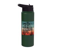 Scheletro di Grim Reaper teschio di Halloween scheletro Stainless Steel Insulated Water Bottle