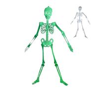 Scheletro di Halloween, 1,5 m che si illuminano al buio, decorazioni appendibili a tutto il corpo | per feste, bar, cortile, giardino, casa infestata all'aperto cimitero