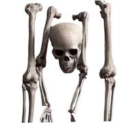Scheletro di Halloween, 5 pezzi/set di scheletri di Halloween, sacchetto realistico di ossa viene fornito con sacchetto a rete, scheletro di plastica per esterno all'interno del giardino party