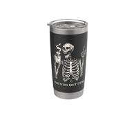 Scheletro di Halloween che beve caffè: mai stato così Bicchiere termico in acciaio inox doppia parete
