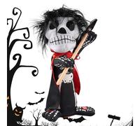 Scheletro di Halloween - Effetto sonoro della figura Decorazione per gli occhi | Figura con scheletro | Arredamento di scheletri audio spaventosi | Figure di scheletri, piccole figure Skelet0n, Schele