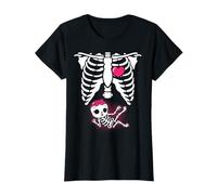 Scheletro di Halloween Gravidanza Neonata Raggi X Divertente Incinta Maglietta