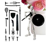 Scheletro di Halloween, modello anatomico mobile, modello di osso umano, decorazione da tavolo per Halloween, da collezione, esposizione alla casa, per interni ed esterni