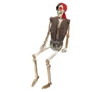 Scheletro Di Halloween - Ossatura Snodabile Da 40 Cm | Decorazioni Per La Casa Stregata | Corpo Intero Con Articolazioni Mobili, Un Oggetto Di Scena Da Pirata Spettrale Per Scene Da Cimitero, Feste Al