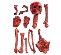 Scheletro di Halloween - Skull e scheletro spaventosi | Set di scheletri di Halloween pieni di vita | Decorazione interna ed esterna per giardino, portico, casa, festa