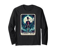 Scheletro di Mezzanotte Tarocchi Divertente Halloween Maglia a Manica