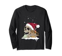 Scheletro di Natale Cioccolata Calda Natale Uomini Donne Bambini Giovani Maglia a Manica