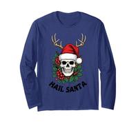 Scheletro di Natale spettrale del solstizio Felice di Babbo Natale Maglia a Manica