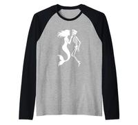 Scheletro di Sirena Dark Romance Nautical Gothic Sailor Maglia con Maniche Raglan