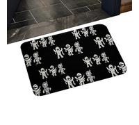 Scheletro di Sol di Scheletro di Spooky, zerbino | Doccia decorativa Soomness Bathmat Camera da letto, motivo trappola a pagliaccio