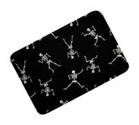 Scheletro di Sol di Scheletro di Spooky, zerbino | Doccia decorativa Soomness Bathmat Camera da letto, motivo trappola a pagliaccio