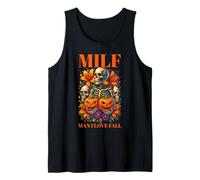 Scheletro di Zucca di Halloween Divertente Man I Love Fall Canotta