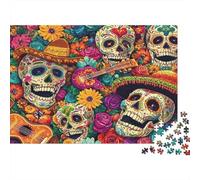 scheletro di zucchero Puzzle 1000 Pezzi Adulti In cartone Resistente, Un Set Di Puzzle A Rompicapo Per Brain Training Puzzle, Ideale Per Arredo Parete, Enigma Del Regalo Di Natale 70x50cm/10