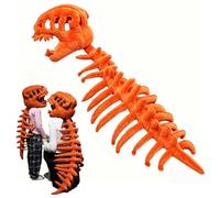 Scheletro Dinosauro da Indossare, Costume Scheletro Dinosauro, Spinosaurus Plush Dino Outfit, Costume Dinosauro Peluche Spinosaurus, Costumes Da Scheletro 3D di Peluche Dinosauro (Orange Kids)