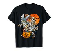 Scheletro Dinosauro Halloween Mummia Zucca per Ragazzi Bambini Maglietta