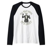 Scheletro Direttore I'll Wait Until It's Quiet Divertente Maglia con Maniche Raglan