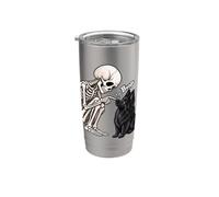 Scheletro divertente cane da pastore belga Boop Halloween amante dei cani mamma Bicchiere termico in acciaio inox doppia parete