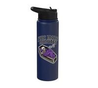 Scheletro divertente che dorme altri cinque minuti Snooze Coffin Nap Stainless Steel Insulated Water Bottle