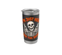 Scheletro divertente Im Just Here For The Boos Halloween Drinking Bicchiere termico in acciaio inox doppia parete