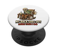 Scheletro divertente mal di schiena pensionamento onesto PopSockets PopGrip Adesivo