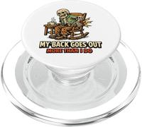 Scheletro divertente mal di schiena pensionamento onesto PopSockets PopGrip per MagSafe