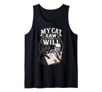 Scheletro Divertente My Cat Saw The Will Spooky Kitty Lover Canotta