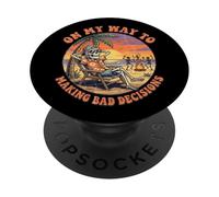 Scheletro divertente "On My Way To Making Bad Decisions" PopSockets PopGrip Adesivo