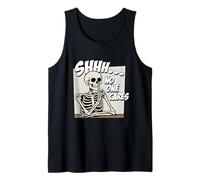 Scheletro Divertente Shhh... No One Cares Design Canotta